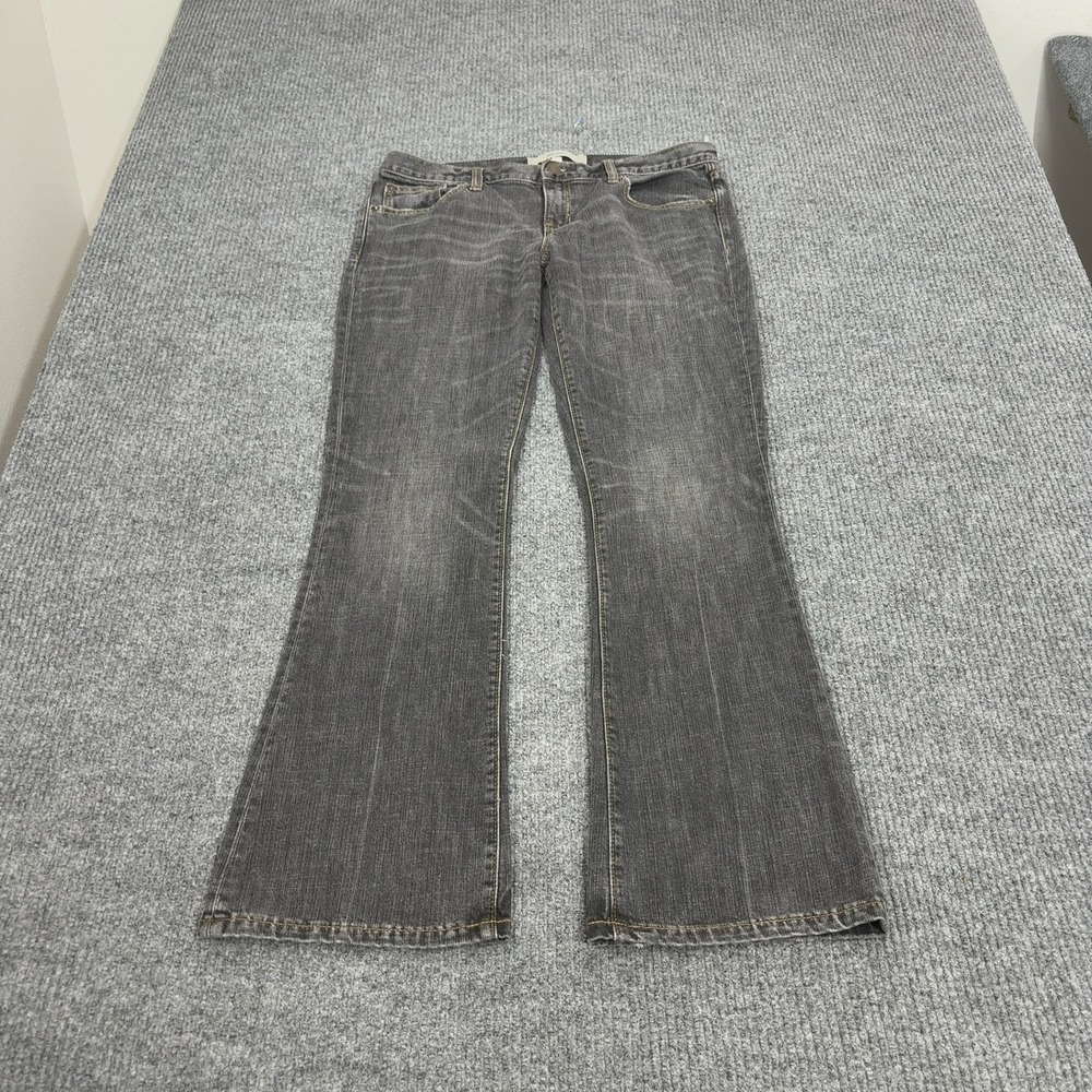 Vintage Gap Jeans Womens 12R Grey Cotton Stretch Flare Low‎ Rise Y2K Style